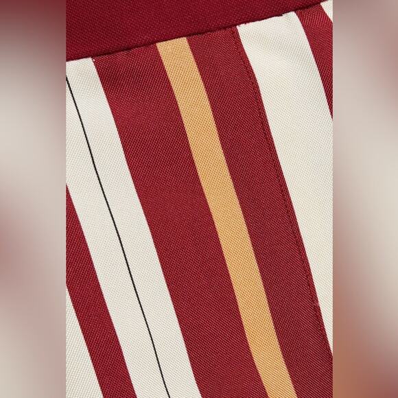 THE ROW Togra Cropped Striped Silk Straight Leg Pants Women's Size 2 - Picture 4 of 13